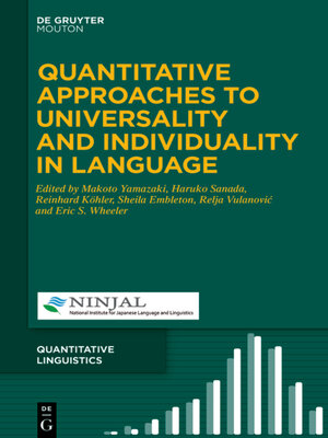 cover image of Quantitative Approaches to Universality and Individuality in Language